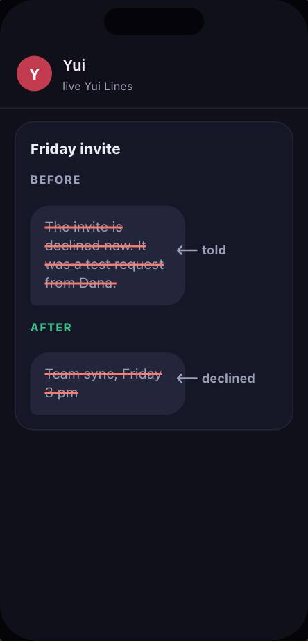 The Team sync Friday 3 pm row struck out with the note declined