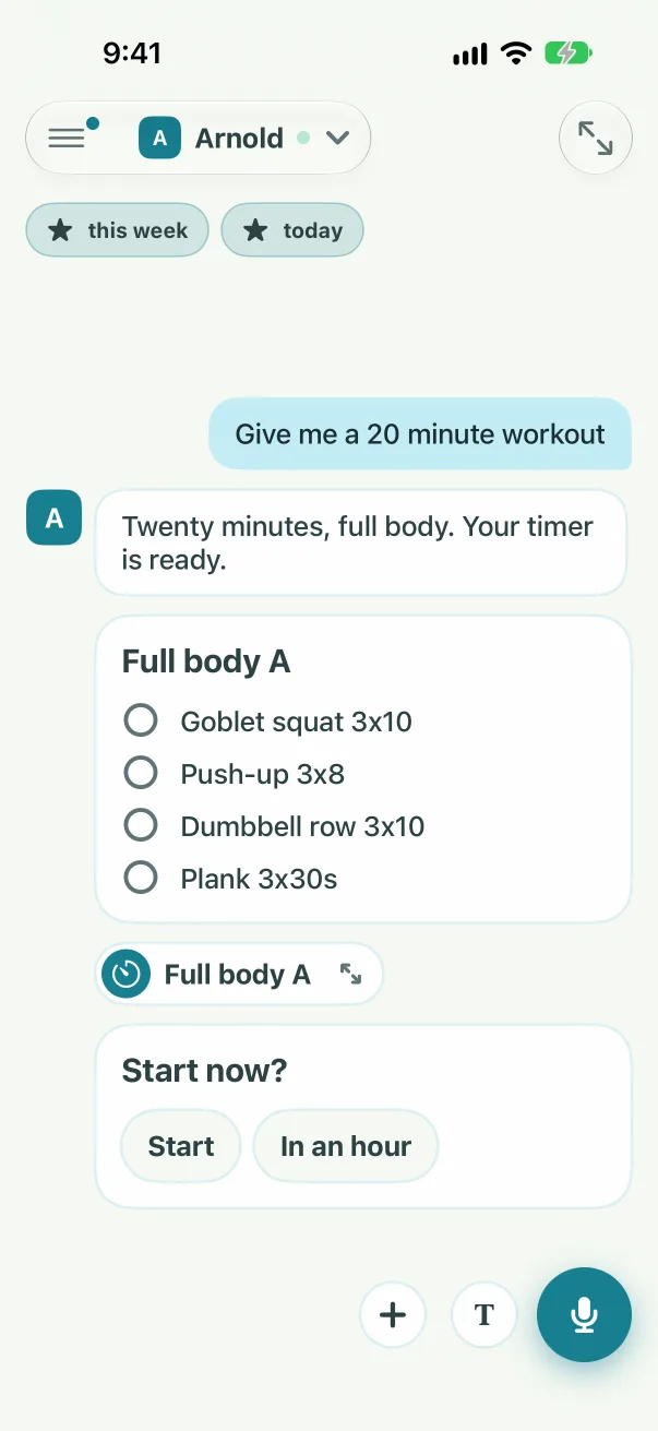 Your agent answers with screens