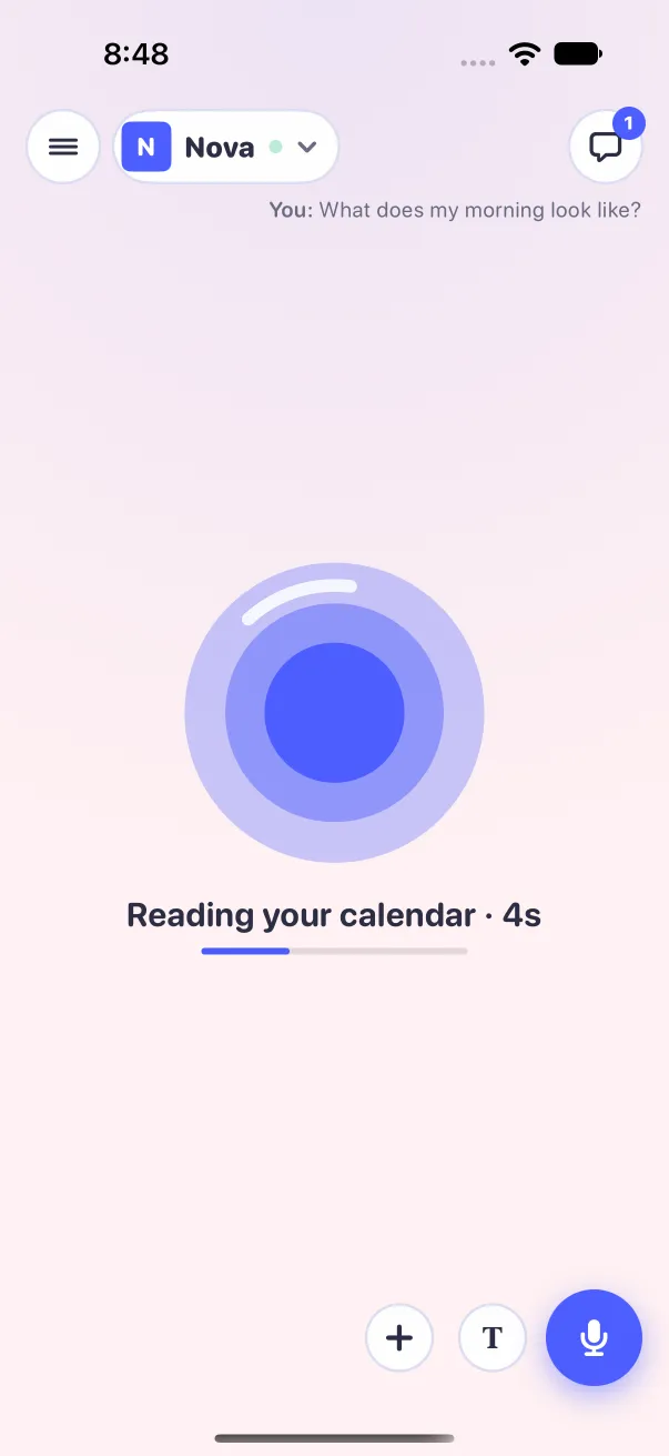 It says what it is doing