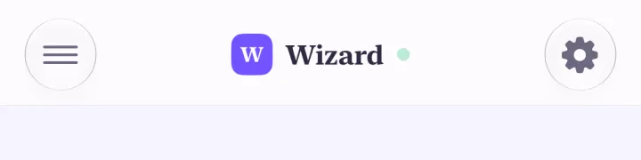 After the item is answered: the menu button with no dot.