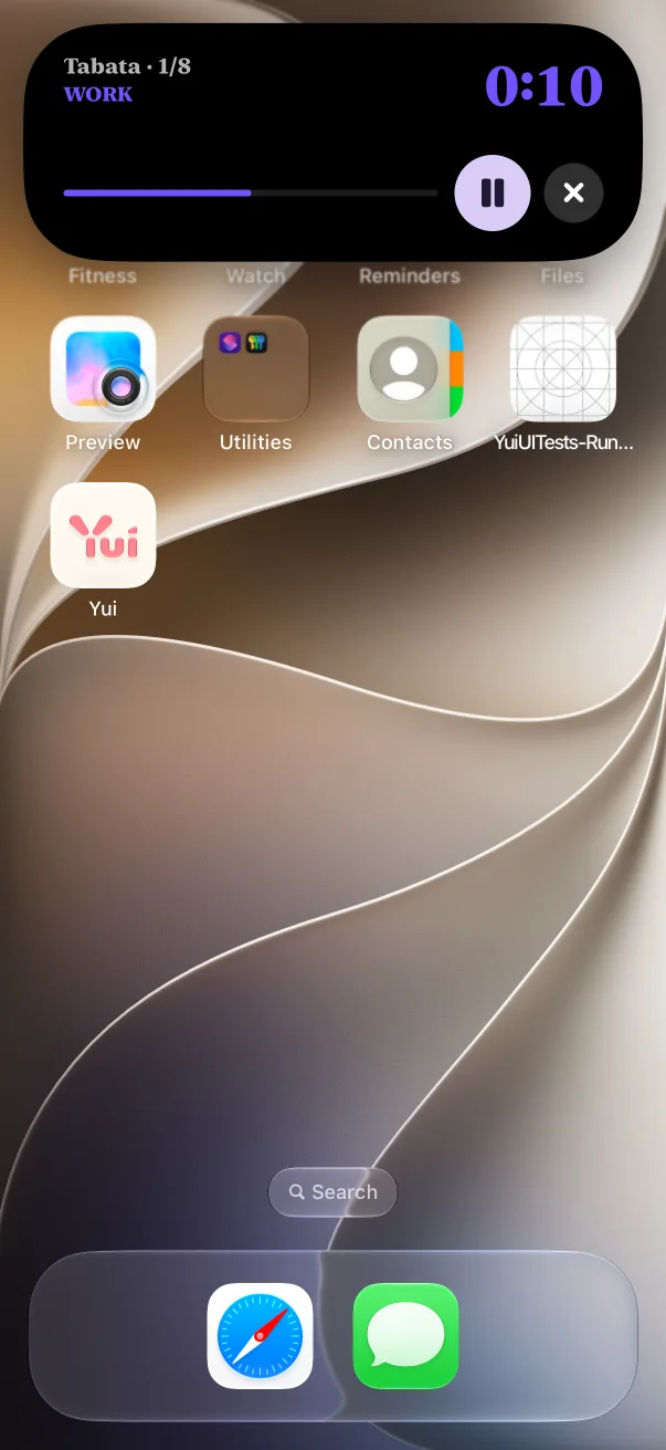 Timer on the lock screen
