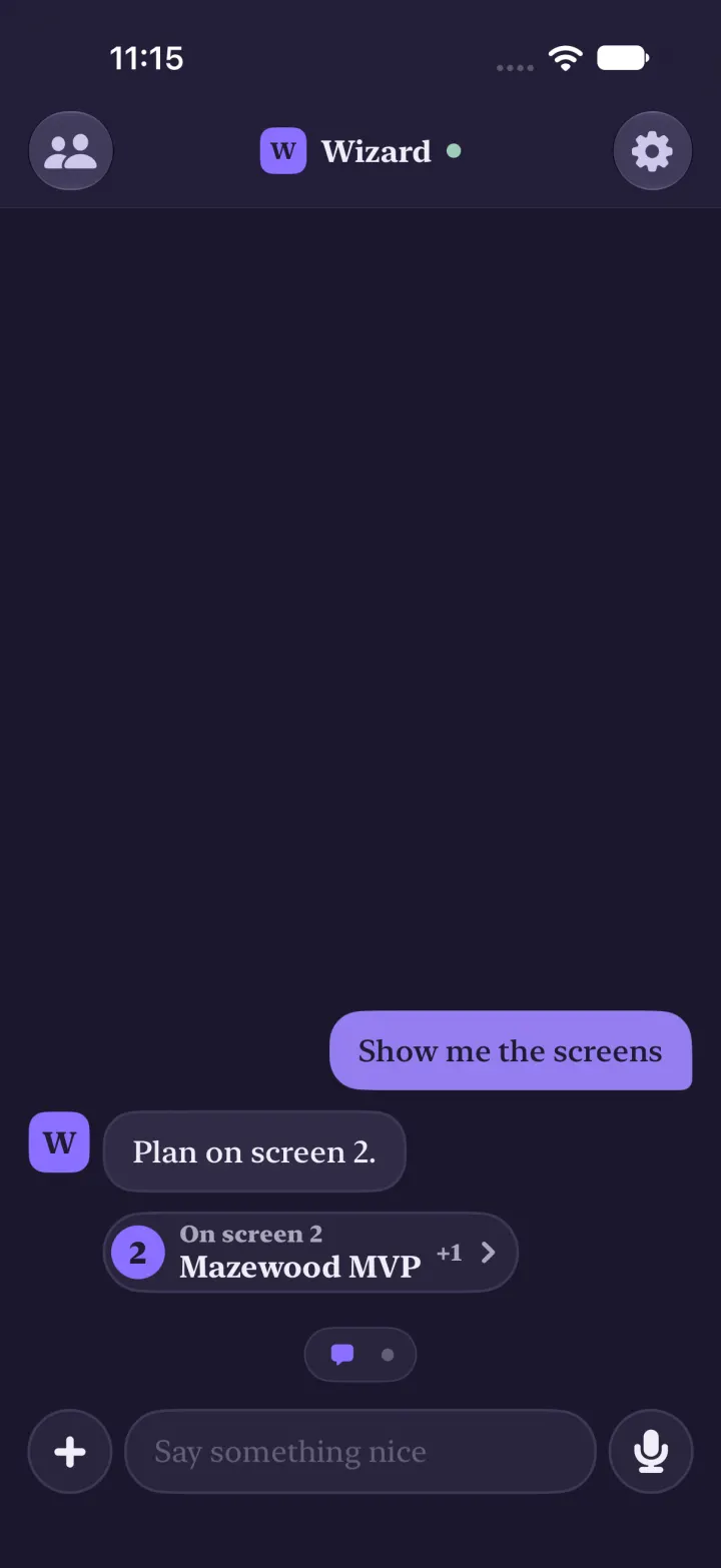 Back on the chat: top bar and composer are back