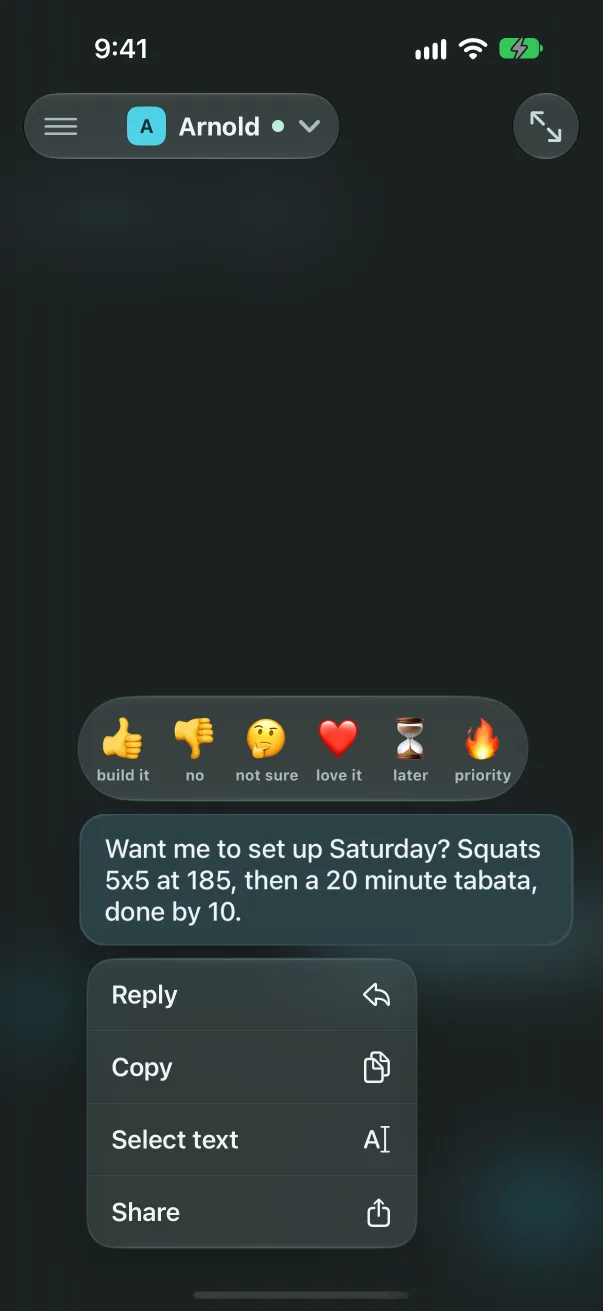 Copy any part of a message