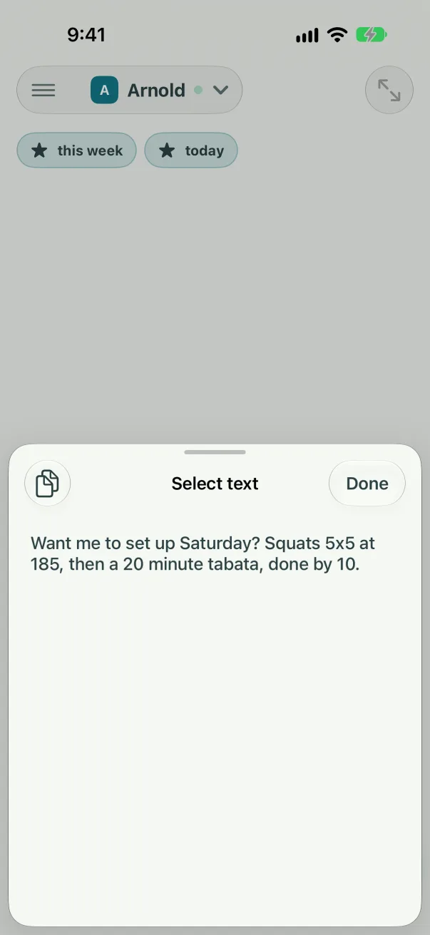 Copy any part of a message