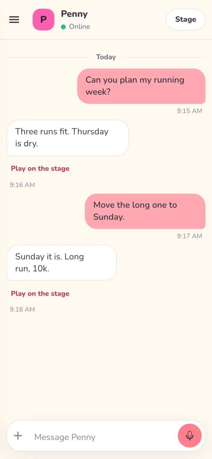After: A repeat visit: your last chat, already there