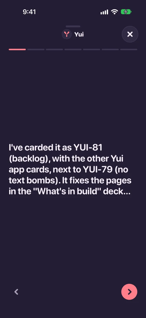 Full-screen pages tell a story