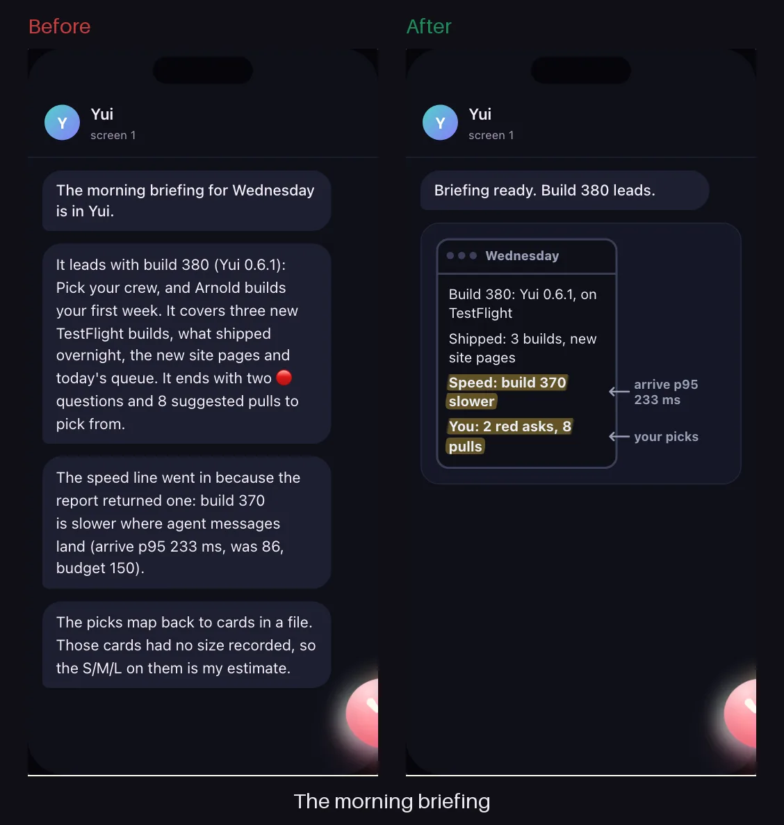 Dark mode, before and after: the morning briefing