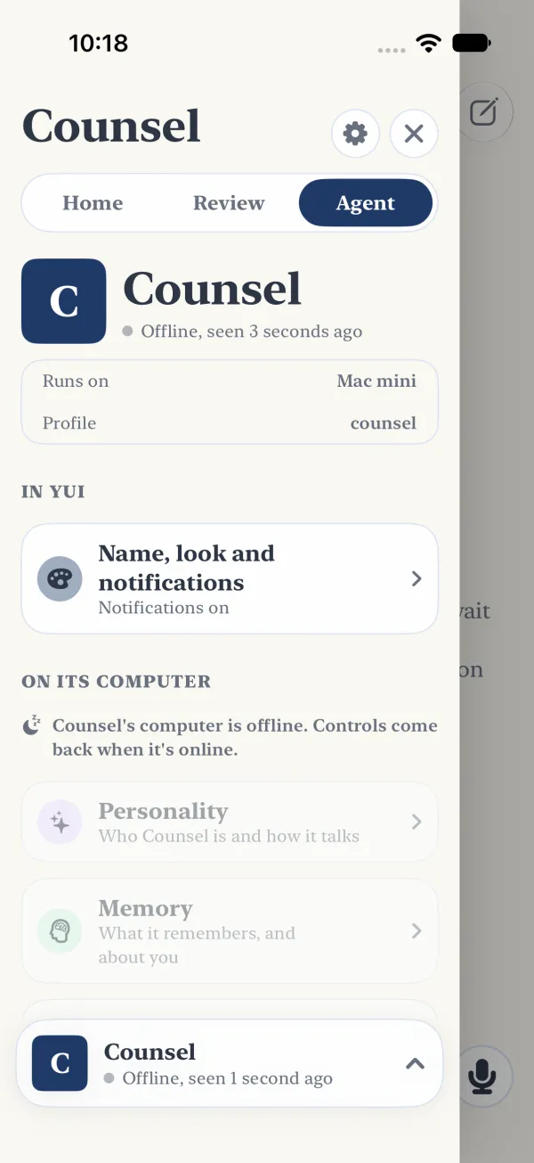 Light mode: host offline, the rows greyed with one offline line.