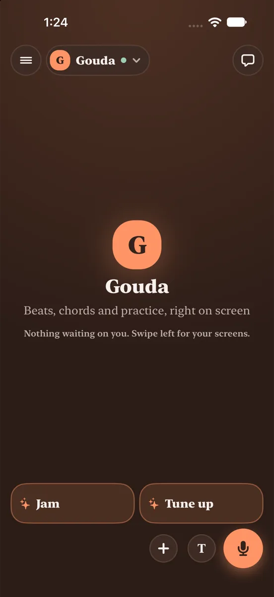 Switched to Gouda: Beats, chords and practice, right on screen