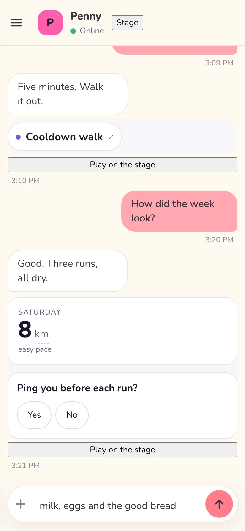 Light, phone width: the same draft in the web composer.