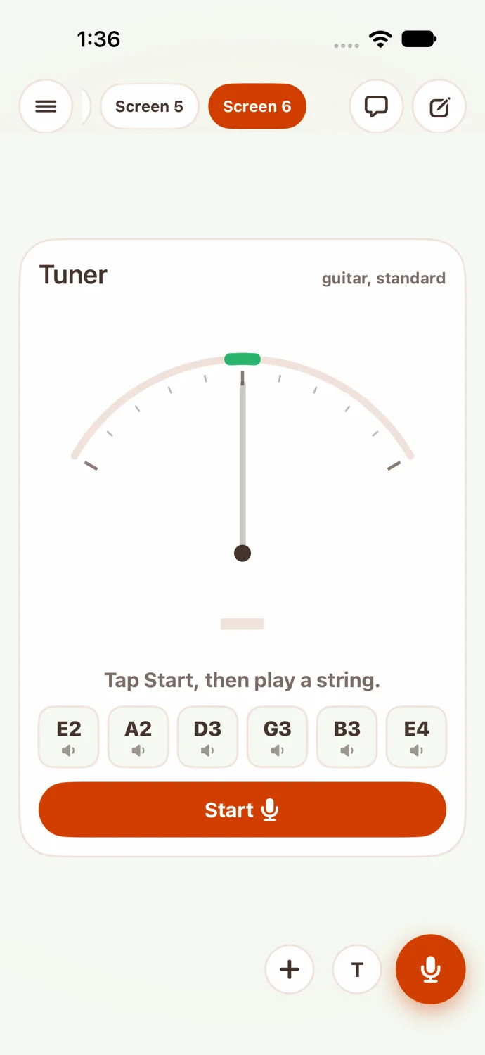 Gouda's tuner, screen 6 of 6, light