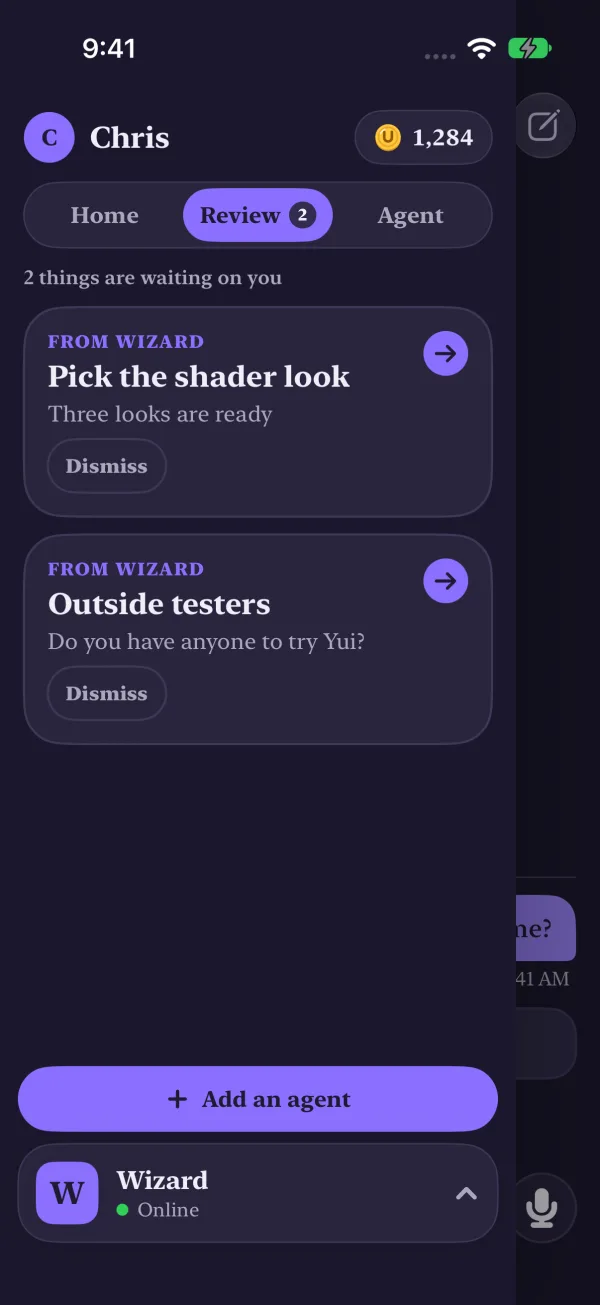 Dark mode: Dismiss on an ask