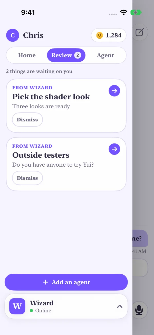 Light mode: the same ask