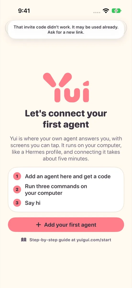 A note at the top of Yui: That invite code didn't work. It may be used already. Ask for a new link.