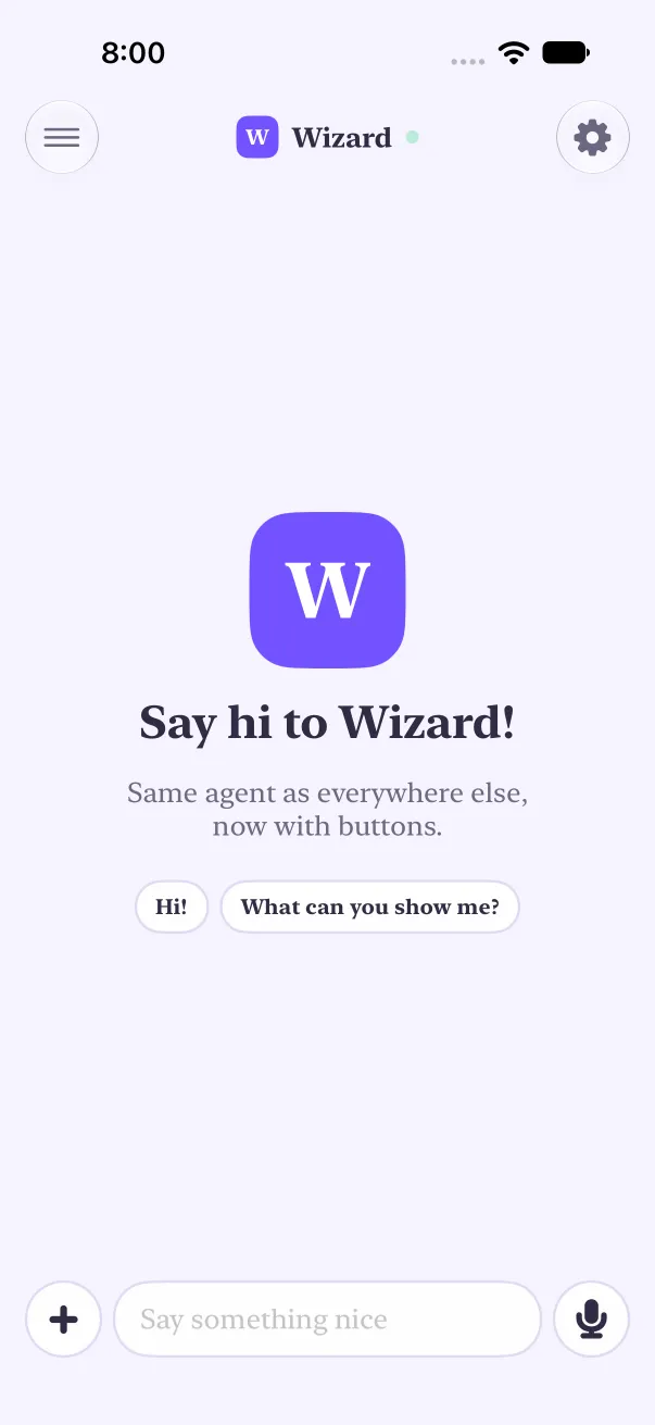 Light mode, Wizard's thread while Yui wears autumn: Wizard keeps its own purple serif look.